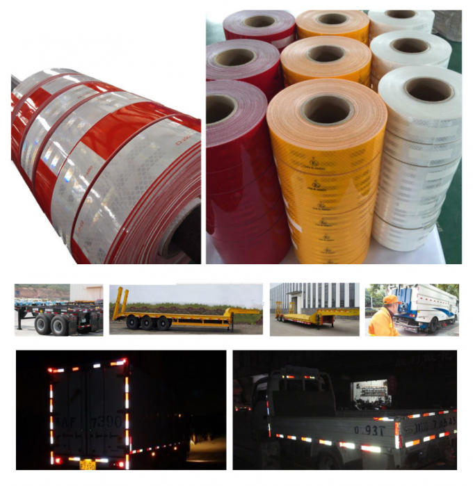 Diamond Grade Prismatic Thin Dot Red Safety Reflective Tape For