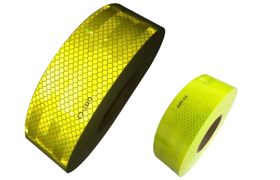 Factory Wholesale High Visibility Reflective Material Tape Sticker Yellow Green Color Retro Reflective Tape for Truck Vehicles