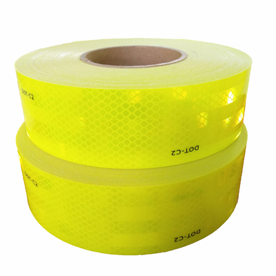 Fluorescent Lime Yellow Green Color DOT-C2 Reflective Conspicuity Tape
