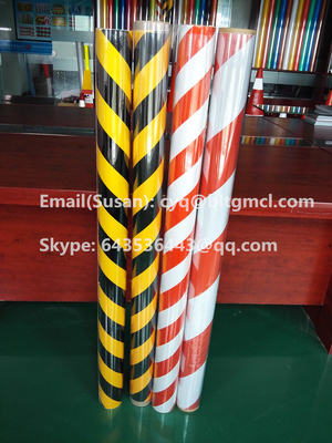 Red White, Yellow, Black Diagonal PET Reflective Film Road Safety Reminder Warning Reflective Warning Tape