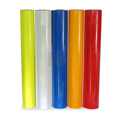 PET Prismatic Reflective Sheeting Film Vinyl Roadway Safety Roll High Visibility Adhesive Sticker Retro yellow green Color