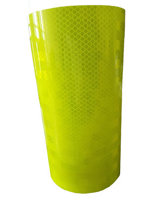 PET Prismatic Reflective Sheeting Film Vinyl Roadway Safety Roll High Visibility Adhesive Sticker Retro yellow green Color