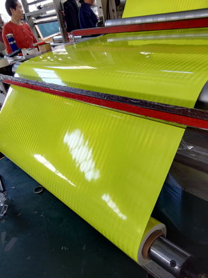 PET Prismatic Reflective Sheeting Film Vinyl Roadway Safety Roll High Visibility Adhesive Sticker Retro yellow green Color