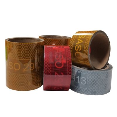 Saudi Arabian Market High Visibility 5CM*25M Yellow Red White Saso2913 Eye-catching Tape Dm Saso 2913 Automotive Reflective Tape