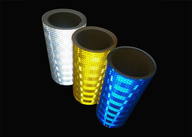 Heavy Duty  High Intensity Prismatic Reflective Sheeting , Fluorescent Yellow Reflective Vinyl