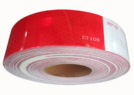 Vehicle Red White Retro Reflective Tape For Cars Self Adhesive Prismatic