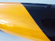 Yellow And Black Reflective Prism Tape Customized Color For Traffice Barrier