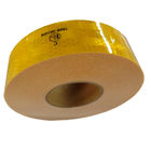 5cm * 50m Custom  Yellow Reflective Safety Tape Roll For Trailer Motor Continious
