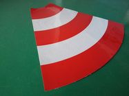 High Intensity Red White Reflective Tape Sheets Self Adhesive For Reflective Road Posts