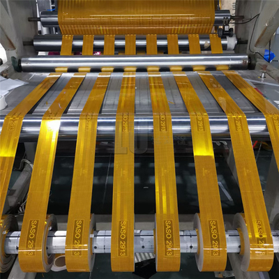 Saudi Arabian Market High Visibility 5CM*25M Yellow Red White Saso2913 Eye-catching Tape Dm Saso 2913 Automotive Reflective Tape