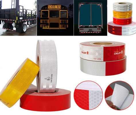 Diamond Grade Mirco Prismatic Car Accessories Reflect Warning Yellow Safety Reflector Sticker Roll Reflective Tape for Truck