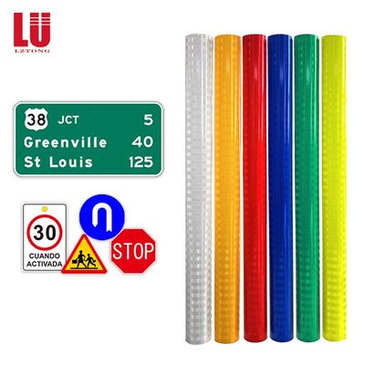 7 Years Engineer Grade Prismatic Reflective Vinyl Roll PMMA Adhesive Material Reflective Sheeting for Road Safety Traffic Sign