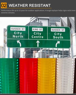 Road Work Ahead Sign 24*24 Inch High Aluminum Reflective Film UV Printed Waterproof Safety Warning Signage