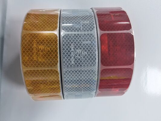 5cm*50m RTLITE Metallized Super Adhesive ECE 104R Safety Warning Sticker Reflective Tape for Heavy Truck