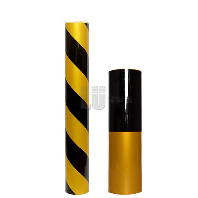 Reflective Hazard Warning Tape Reflective Sheeting Barrier Caution Tape Reflective Sticker Black Yellow