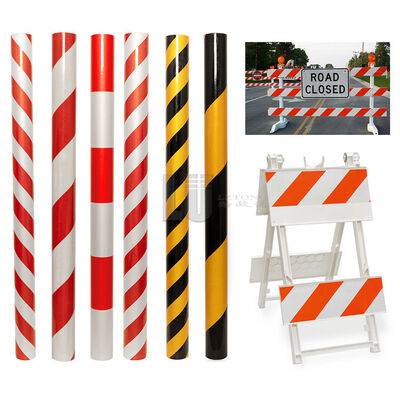 Diagonal Reflective Film Red And White Reflective Tape Traffic Safety Warning Tape Yellow And Black Reflective Film