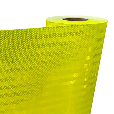 High Visibility Fluorescent Lime Yellow Green Acrylic Prismatic Reflective Sheeting For Bus traffic signs