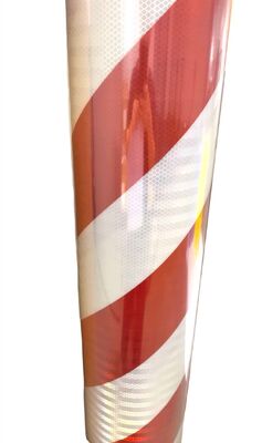 High Visibility Traffic Safety Reflective Film-Self Adhesive Aluminum Base Reflective Tape for Warning Post & Guardrail End