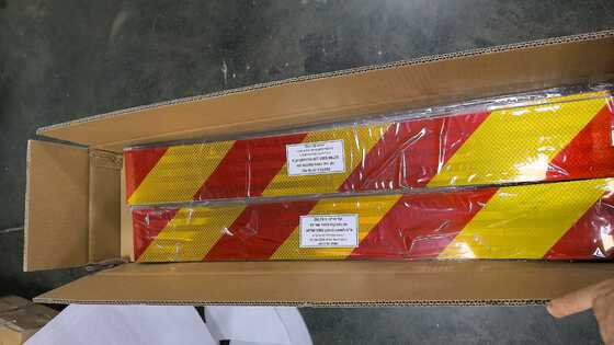 Truck Safety Silk Screen Bumper Reflective Warning Sticker Retro Reflect Vinyl Reflector Tape Chevron Reflective