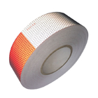 Honeycomb Red Silver Dot Reflective Tape Placement 6 Inch X 6 Inch For Truck Car