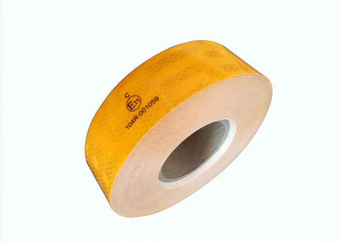 Light Acrylic Clear Ece 104 Reflective Tape  For Vehicles , Amber 2 Reflective Tape