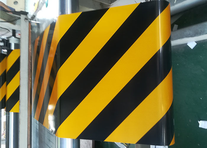 High Visibility Advertisement grade double color film yellow and black slant stripe reflective adhesive sheeting
