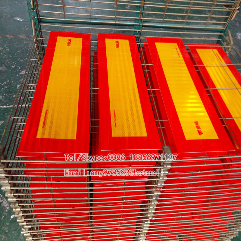 Acrylic Rear Reflective Plate Sticks Heavy Vehicle For Rear Reflective Marker Board