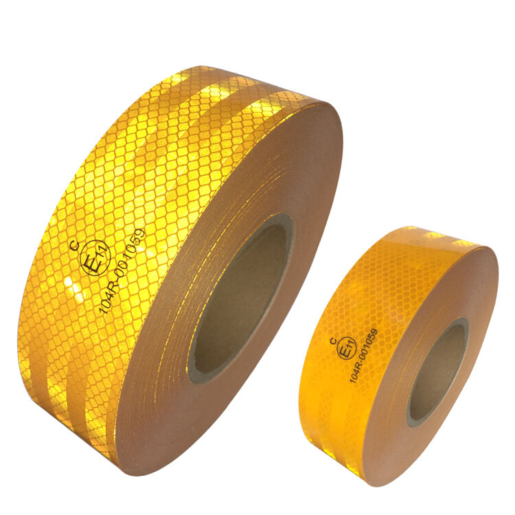 White Yellow Red ECE 104R Self Adhesive Prismatic Car Truck Vehicle Reflector Tape Reflective Tape for Conspicuity Marking