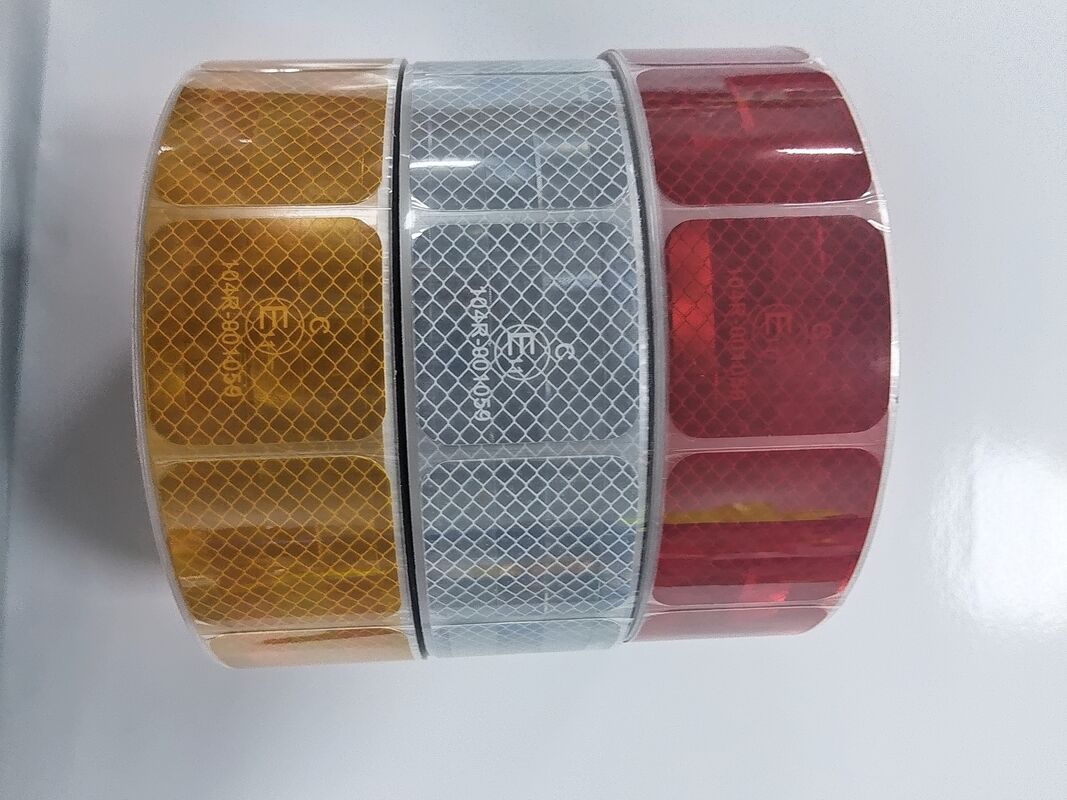 5cm*50m RTLITE Metallized Super Adhesive ECE 104R Safety Warning Sticker Reflective Tape for Heavy Truck