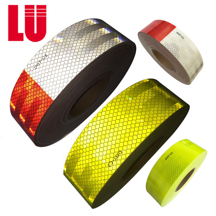 Self Adhesive Diamond Grade Fluorescent Yellow Car Reflector Sticker 2"x150ft Lime Green Trailer Truck Reflective Tape