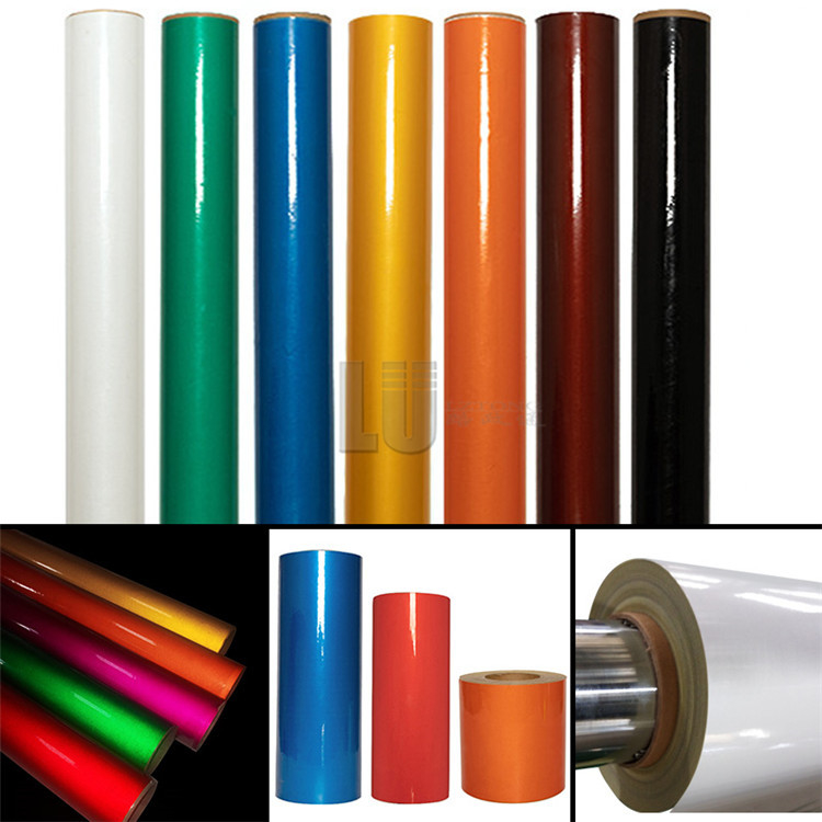 LU Waterproof White Safety Cutting Plotter Reflective Material Vinyl Adhesive Vinil Reflectivo Conspicuity Reflective Film Roll