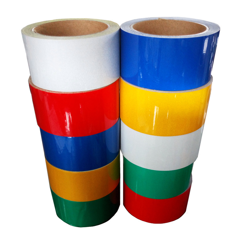 PVC Engineering Reflective Sheeting Tape For Roadway Signs Customized Printing