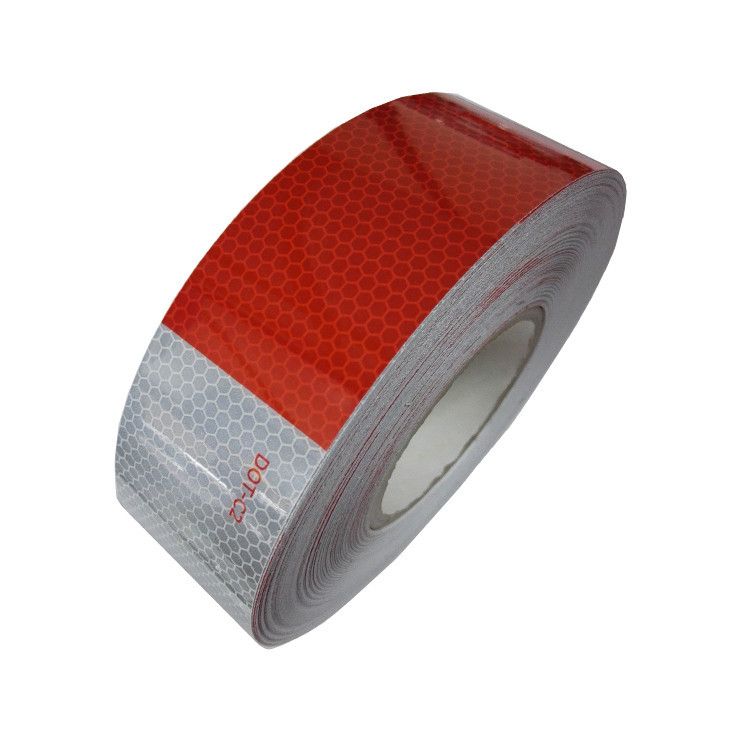 2inch Width Red White Honeycomb Reflective Tape For Truck Car