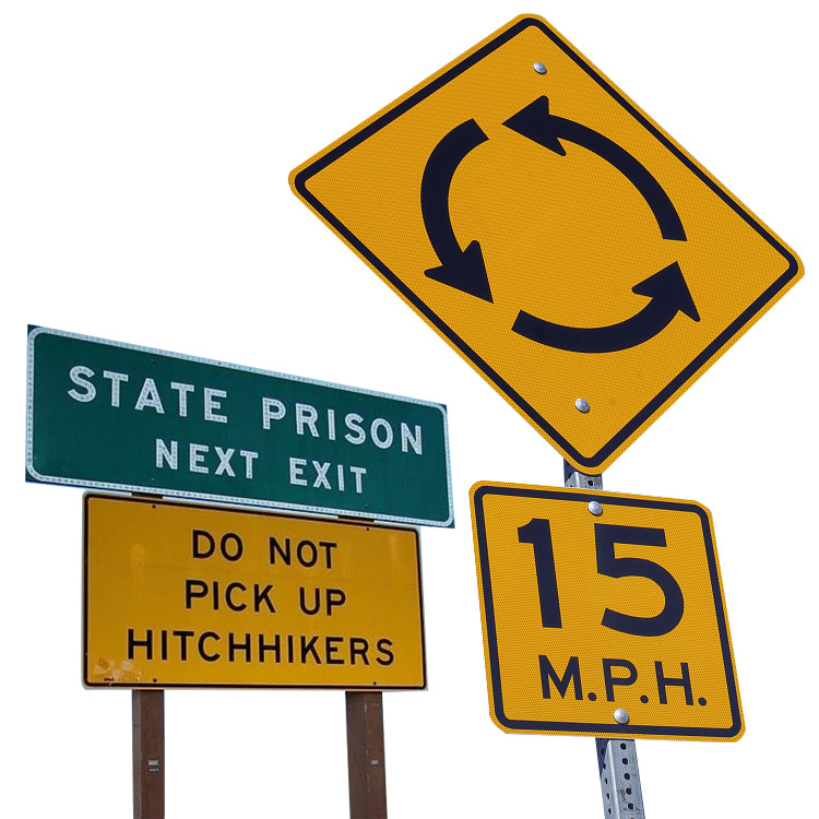 Traffic Speed Limit Sign Aluminum Traffic Sign Board Reflective Slow ...