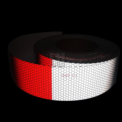 Free Sample 6" x 6" / 7" x 11" Dot C2 Reflective Tape - White & Red