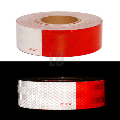 Red Reflective Safety Warning Tape Customized Reflectance Truck Vehicle