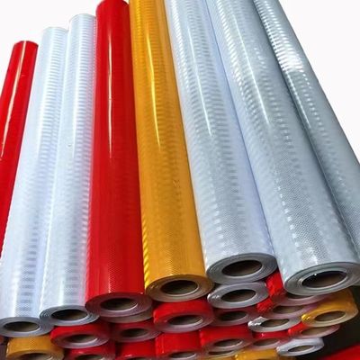Commercial 1.24m*45.7m PVC Prismatic Reflective Sheeting Roll For Road Safety
