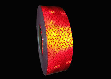 Truck Car Reflective Conspicuity Tape , Clear Red Retro White Fluorescent Tape