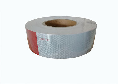 White And Red Color Dot C2 Reflective Tape Waterproof PET Material For Truck