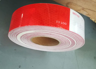 Light Clear Red And White Reflective Safety Tape  For Trucks  2inch*25m 1inch*45.72m