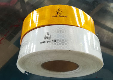 Light Acrylic Clear Ece 104 Reflective Tape  For Vehicles , Amber 2 Reflective Tape