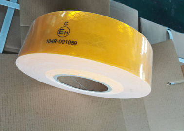 Prismatic Truck Yellow Reflective Tape On Commercial Vehicles Self Adhesive Waterproof