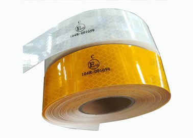 Yellow Red And Yellow Trailer Reflective Tape Placement Strong Stickness Easy Operation