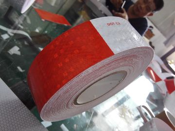 Diamond Grade Prismatic Thin Dot Red Safety Reflective Tape For Trailers Trucks Cars PVC