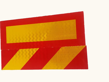 Automotive Orange And White Reflective Vehicle Marking Tape , Reflective Panels As Warning Signs