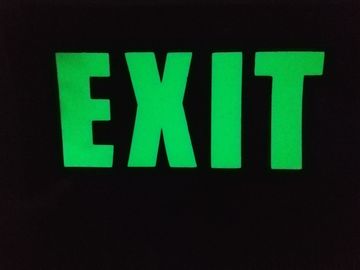 Plastic Photoluminescent Vinyl Film Self Adhesive For Everglow Exit Signs