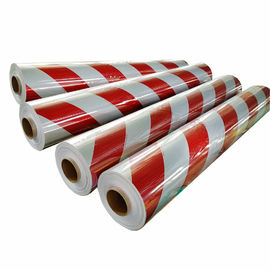 Honeycomb Red And White Reflective Tape For Trucks  Din Standard 1.22m*45.72m