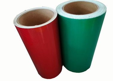 Green Red  Road Sign Pvc Reflective Sheet  For Cars Strong Adhesive Flexiable