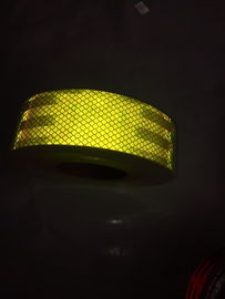 Bright Photo Reflective Conspicuity Tape Placement , Fluorescent Yellow Reflective Tape