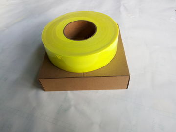 Night Reflective Conspicuity Tape , Flourescent Yellow Green High Visibility Reflective Adhesive Tape